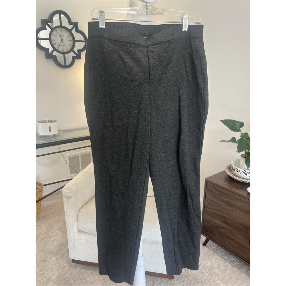 J. Jill Pants Sz Small Pull On Pants Ankle Stretch Grey Black Textured Cotton